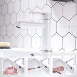Modern Bathroom Sink Faucet Single Handle and 1 Hole