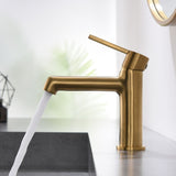 Modern Bathroom Sink Faucet Single Handle and 1 Hole