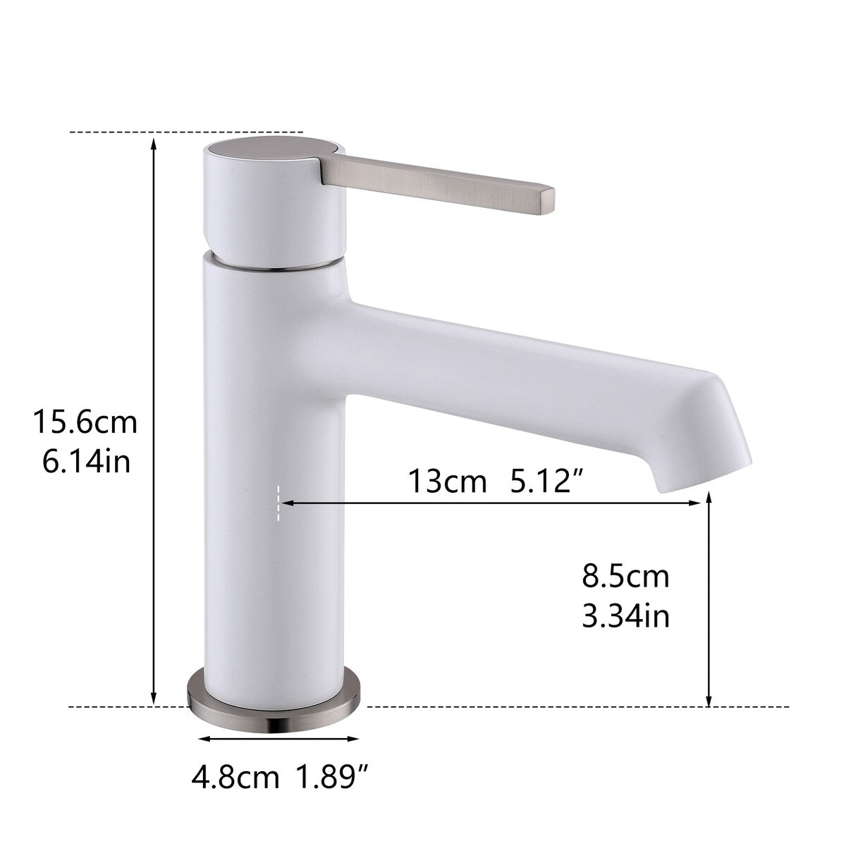 Modern Bathroom Sink Faucet Single Handle and 1 Hole