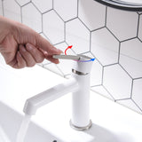 Modern Bathroom Sink Faucet Single Handle and 1 Hole