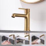 Modern Bathroom Sink Faucet Single Handle and 1 Hole