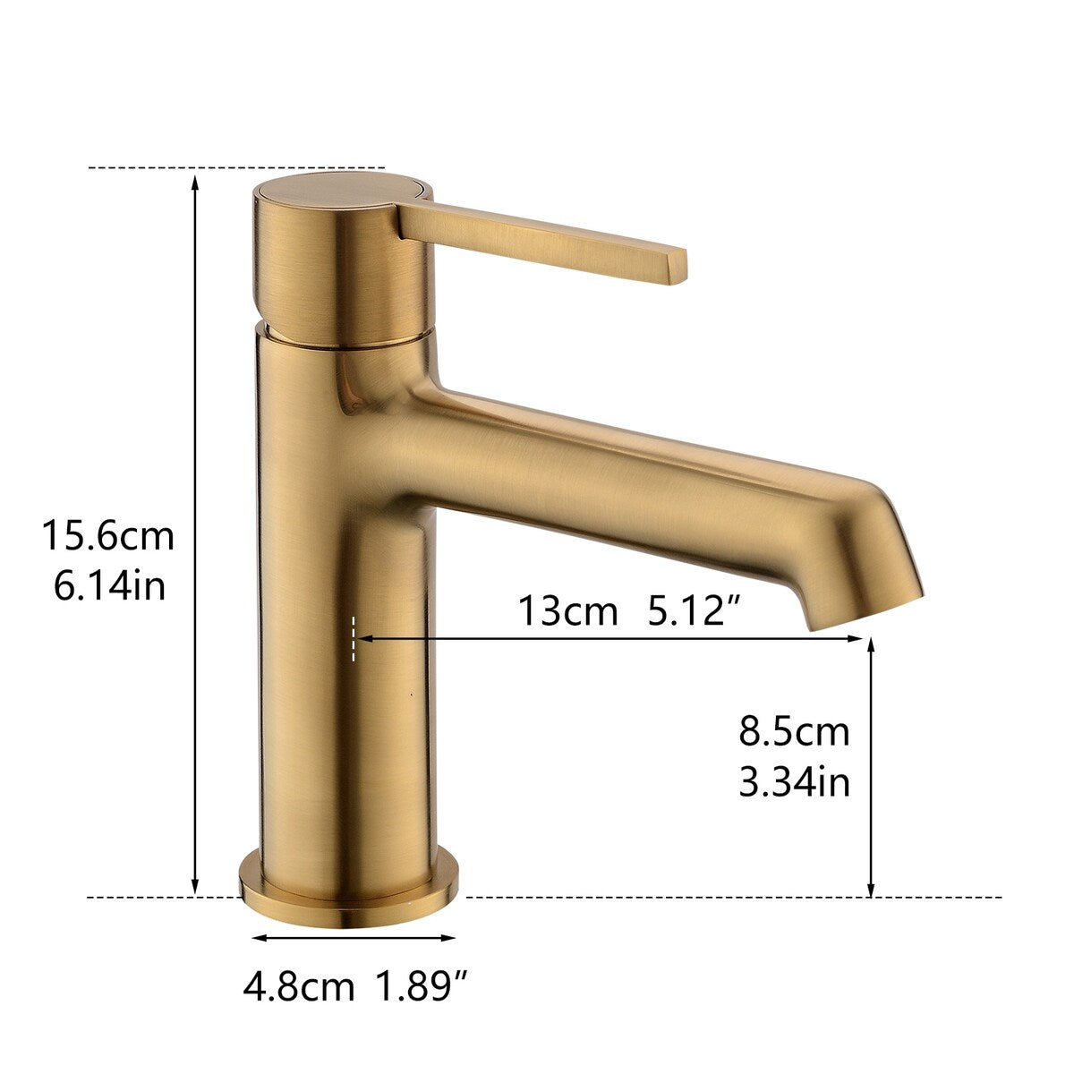 Modern Bathroom Sink Faucet Single Handle and 1 Hole