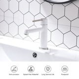 Modern Bathroom Sink Faucet Single Handle and 1 Hole