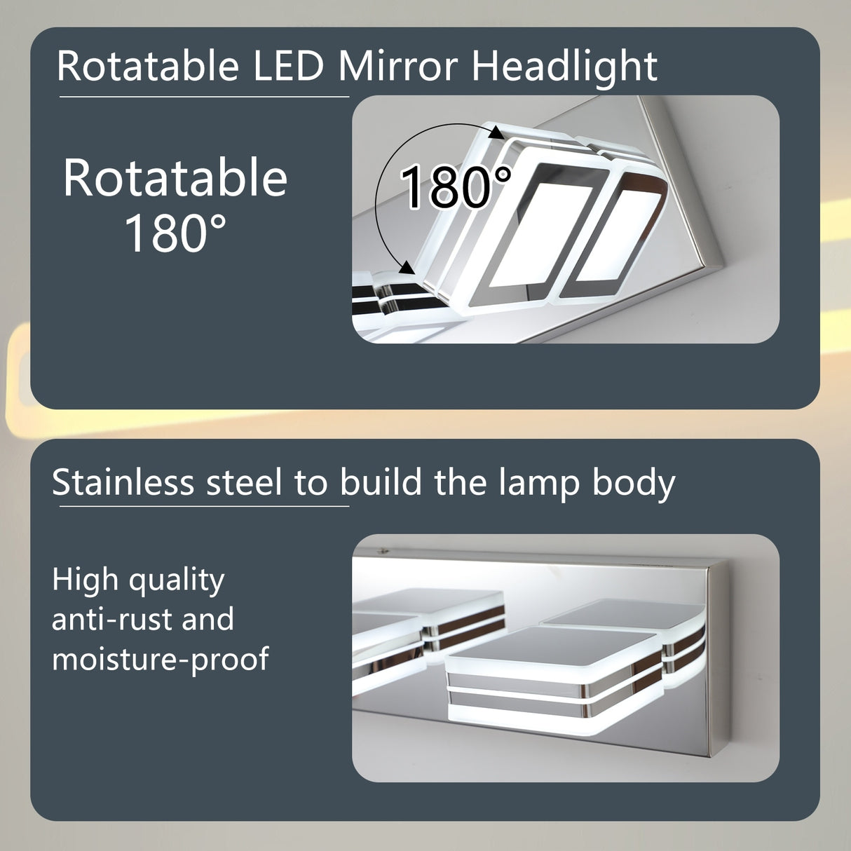 Modern Bathroom Vanity Lighting 5-Light LED Vanity Lights Wall Lights