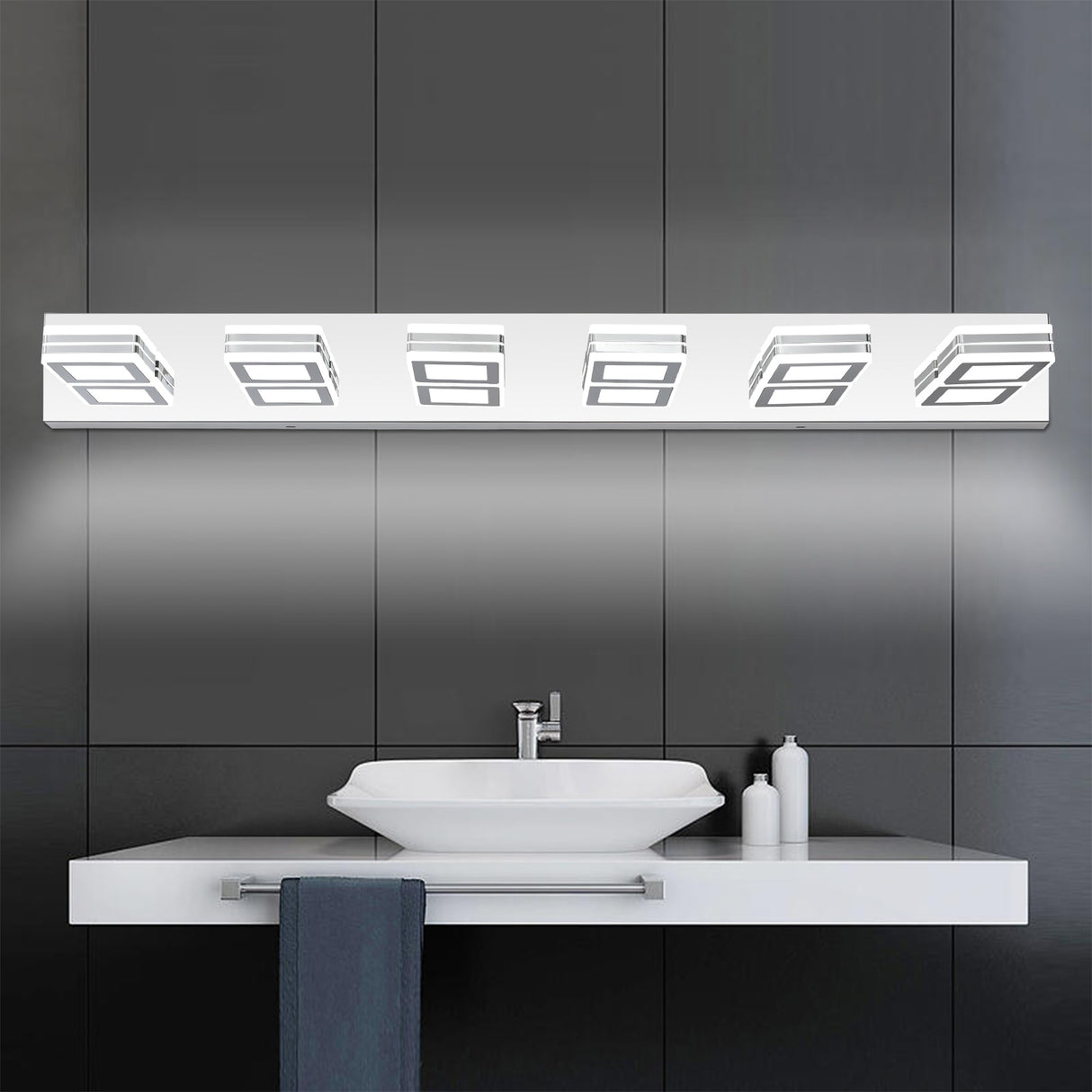 Modern Bathroom Vanity Lighting 5-Light LED Vanity Lights Wall Lights