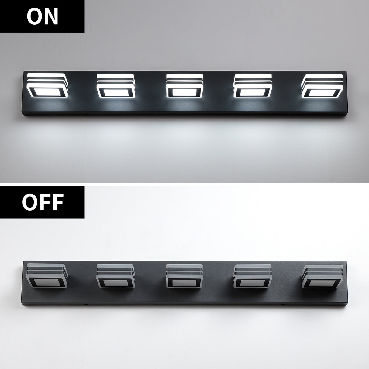 Modern Bathroom Vanity Lighting 5-Light LED Vanity Lights Wall Lights