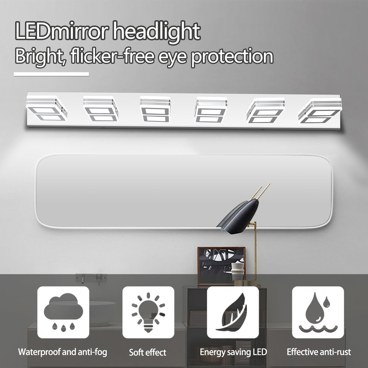 Modern Bathroom Vanity Lighting 5-Light LED Vanity Lights Wall Lights