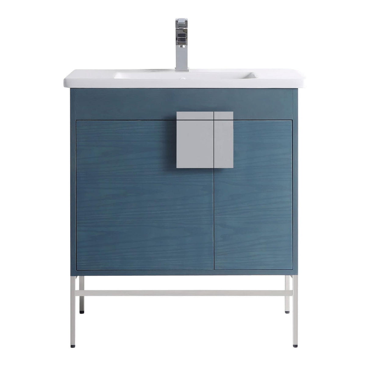 Modern Bathroom Vanity Set, Vireous China Sink Top 30"