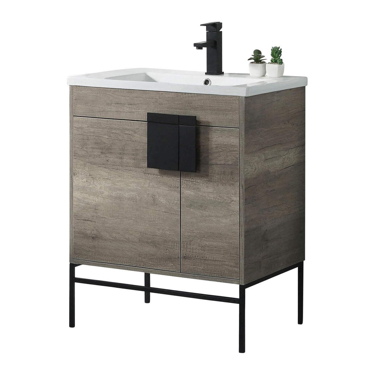 Modern Bathroom Vanity Set, Vireous China Sink Top 30"