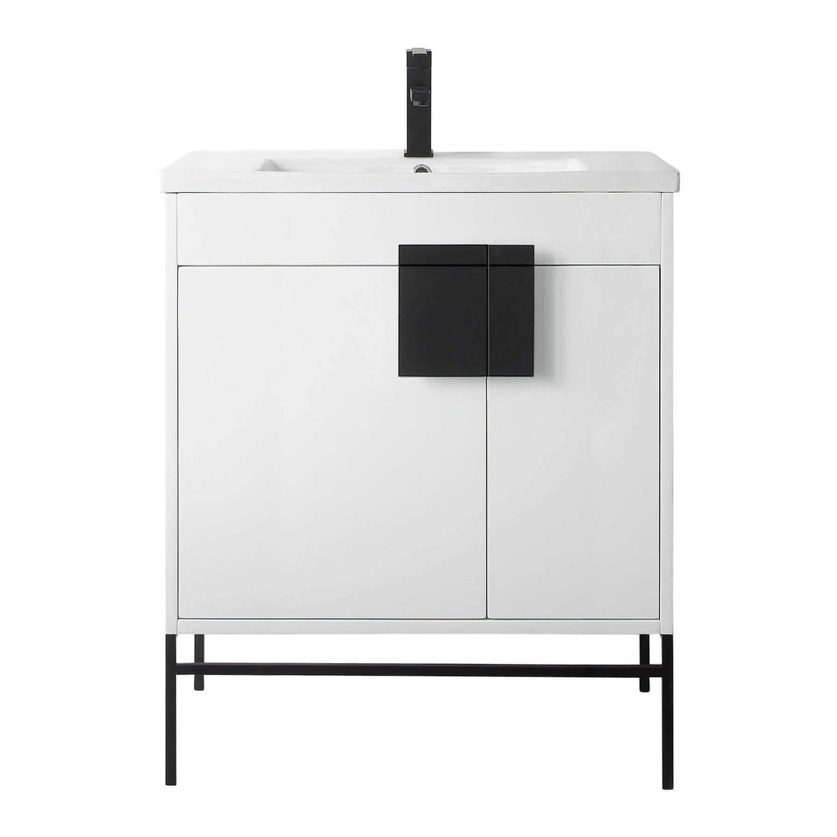 Modern Bathroom Vanity Set, Vireous China Sink Top 30"