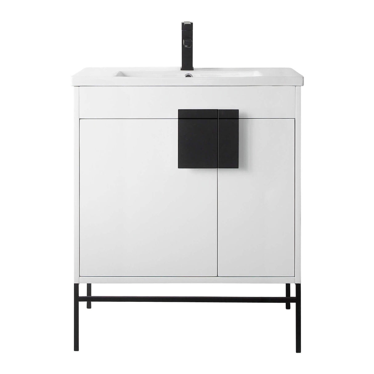 Modern Bathroom Vanity Set, Vireous China Sink Top 30"