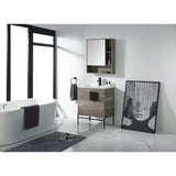 Modern Bathroom Vanity Set, Vireous China Sink Top 30"
