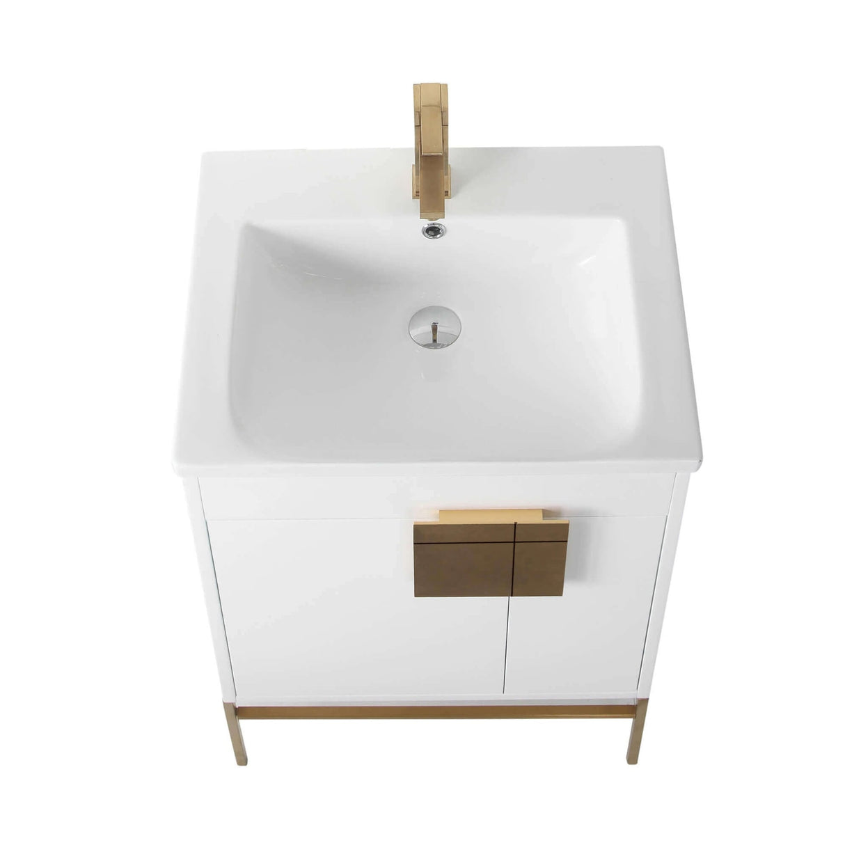 Modern Bathroom Vanity Set, Vireous China Sink Top 30"