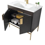Modern Bathroom Vanity Set, Vireous China Sink Top 30"