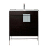 Modern Bathroom Vanity Set, Vireous China Sink Top 30"