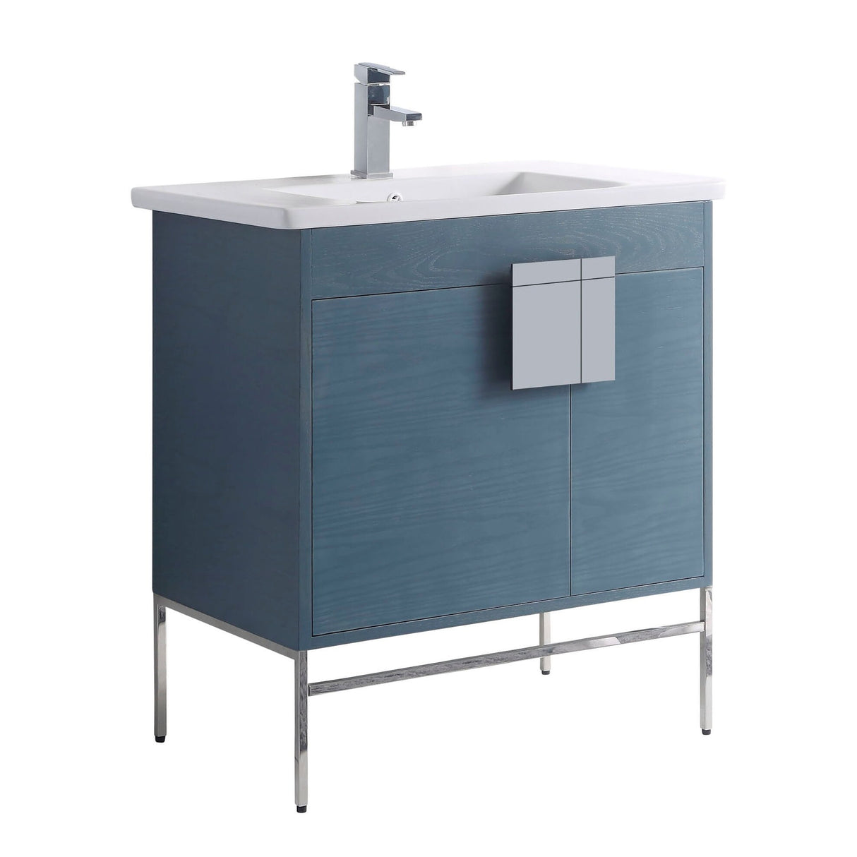 Modern Bathroom Vanity Set, Vireous China Sink Top 30"