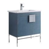 Modern Bathroom Vanity Set, Vireous China Sink Top 30"