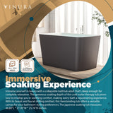 Modern Bathtubs for Bathrooms - 47” Gray Free Standing Tub - Medium