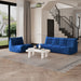 Modern Bean Bag Chair, Teddy Fabric Lounger Chair Lazy Sofa Set