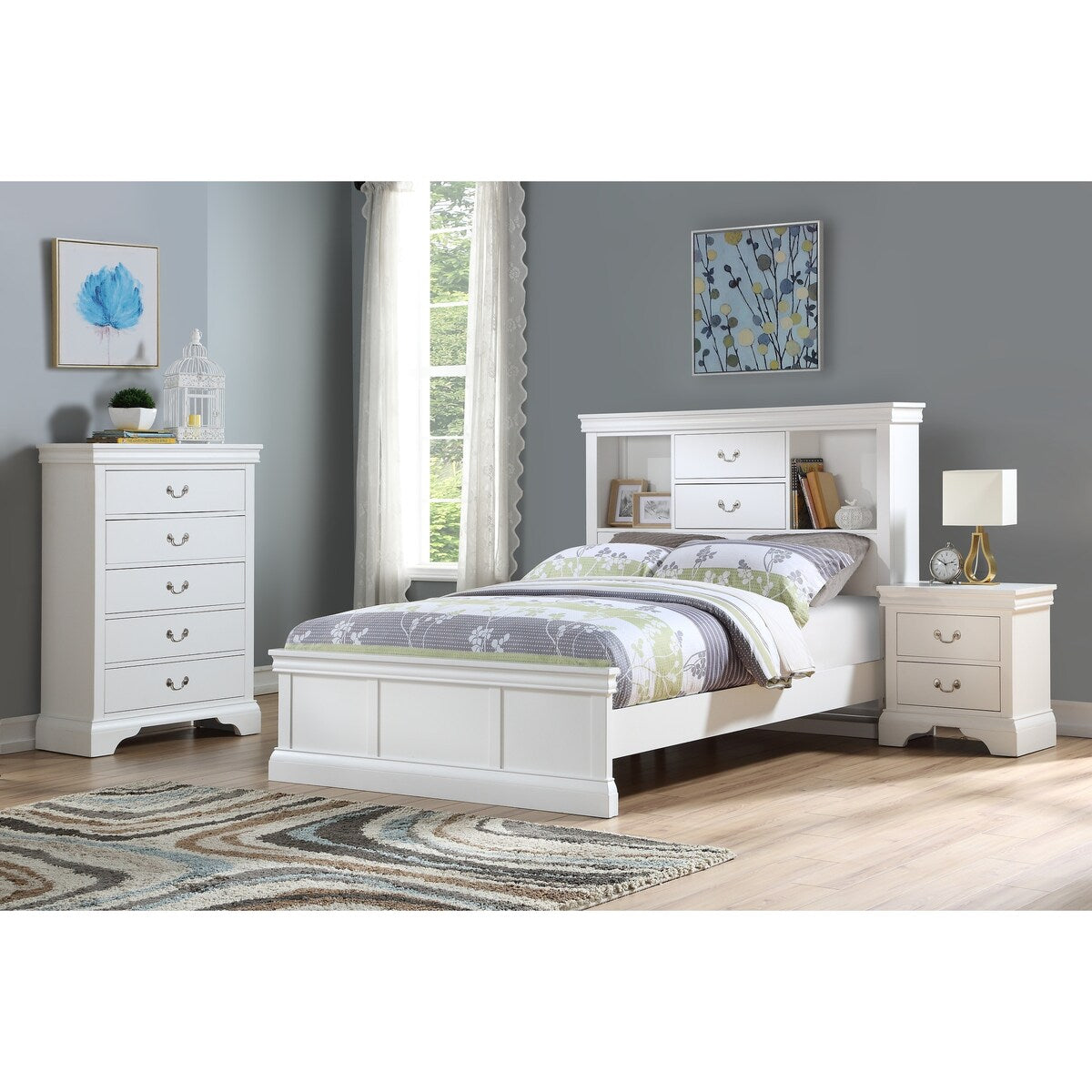 Modern Bedroom Chest Of Drawers White Color Drawers Tall Chest Plywood