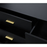 Modern Black 6-Drawer Dresser