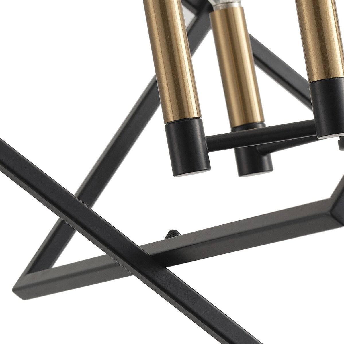 Modern Black 6-Light Geometric Lantern Hanging Light Fixture