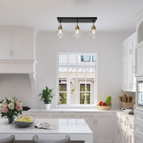 Marsie Modern Ceiling Light 3-light Farmhouse Flush Mount Drop Down Pendant Light Globe Glass