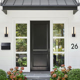 Modern Black Metal Linear Wall Light Integrated LED 3000K IP54 Waterproof Outdoor Wall Sconce
