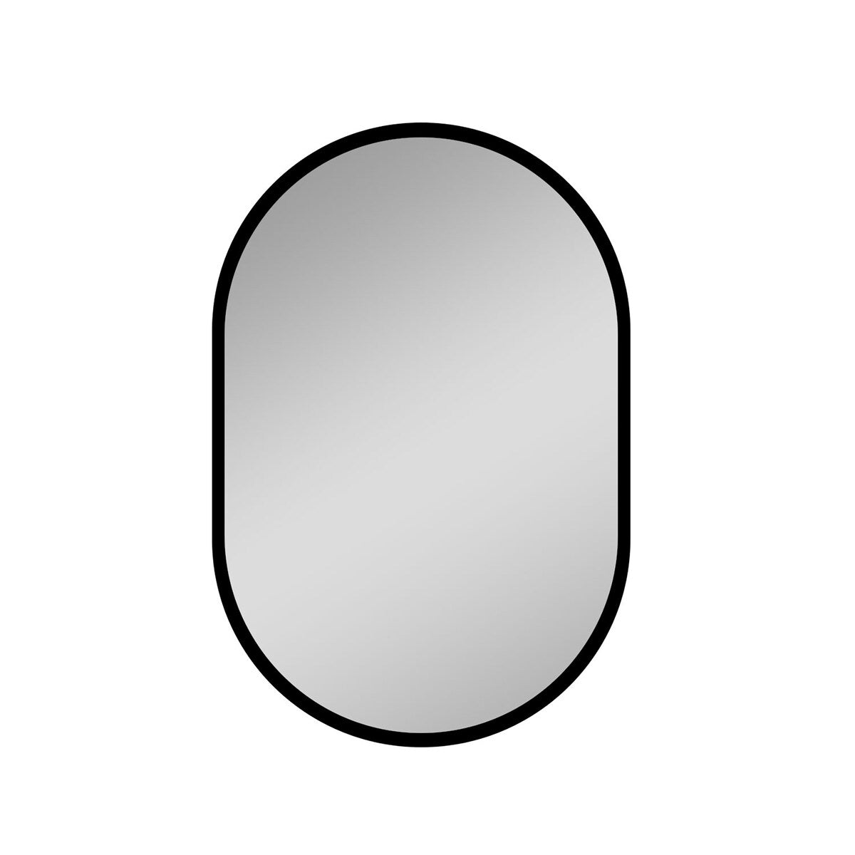 Modern Black Wall Mount Oval Bathroom Mirror Medicine Cabinet