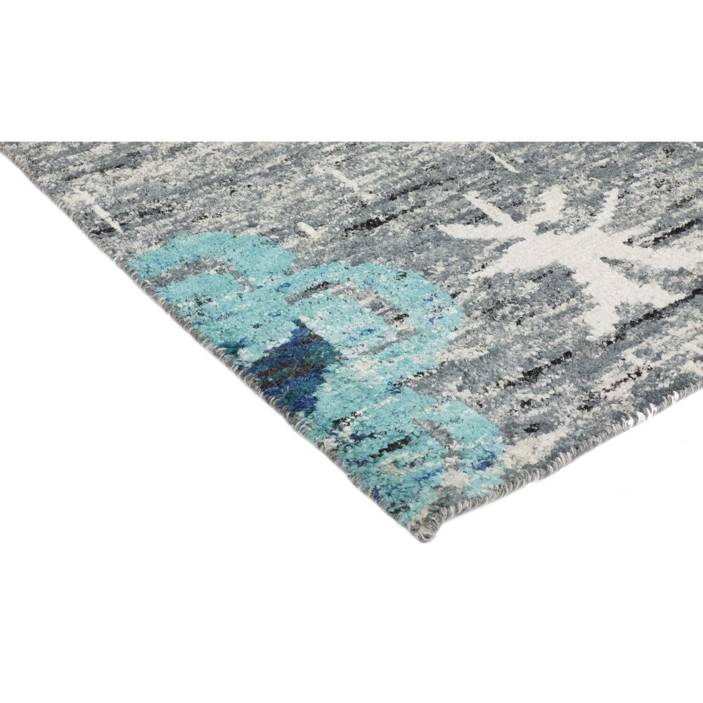 Modern Blue Area Rug - 10' 2" x 13' 10"