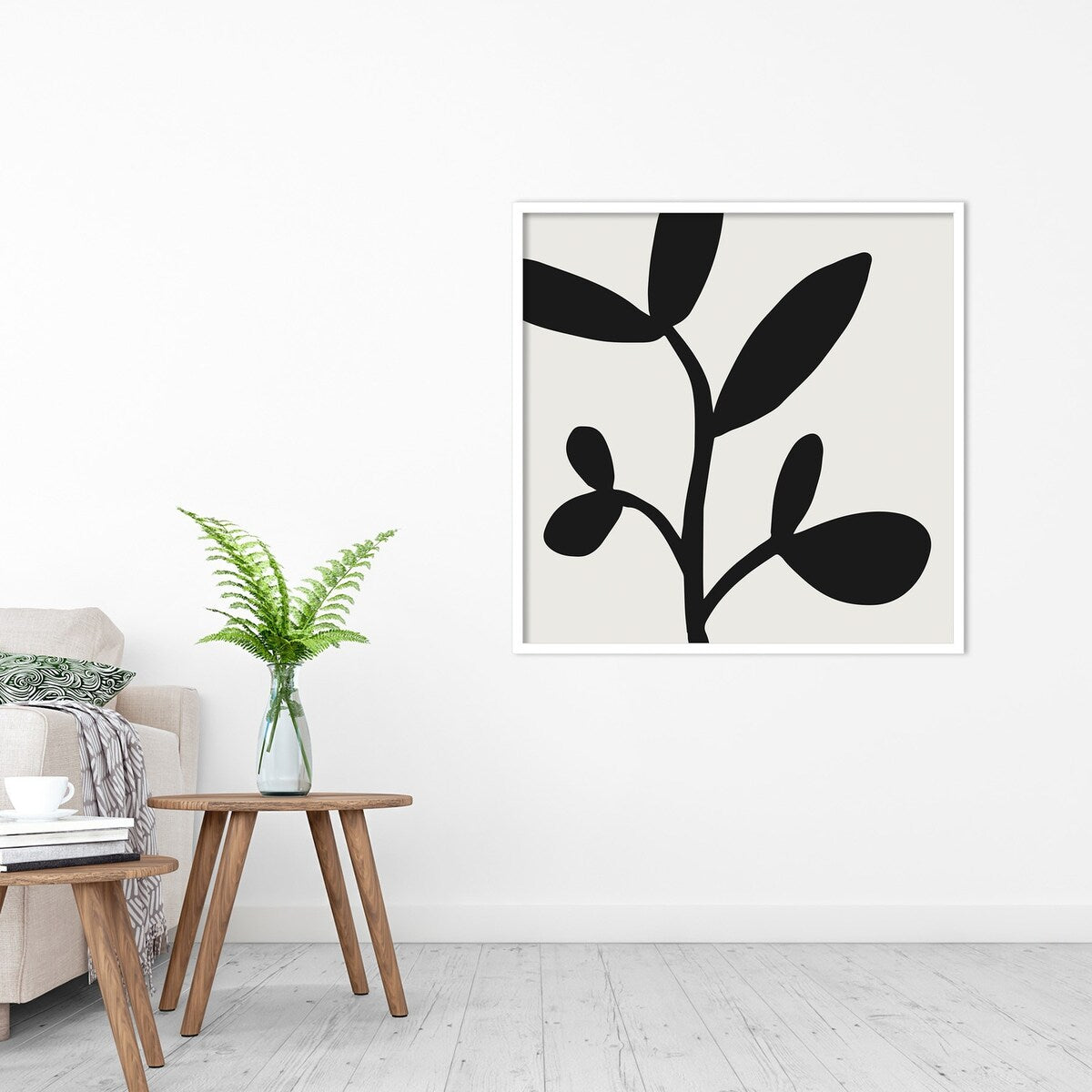 Modern Botanical Neutral Abstract 2 by The Creative Bunch Studio Framed Wall Art Print