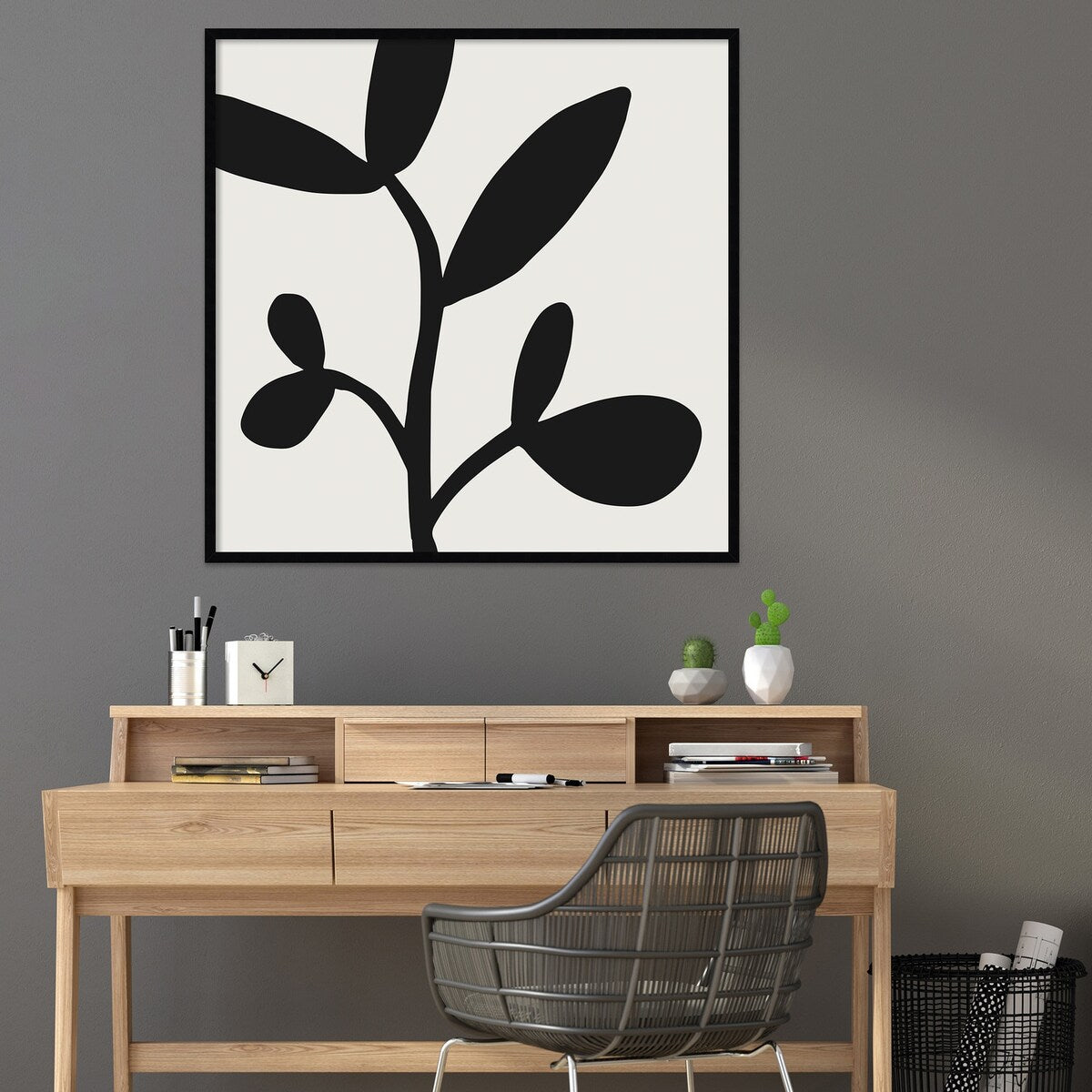 Modern Botanical Neutral Abstract 2 by The Creative Bunch Studio Framed Wall Art Print