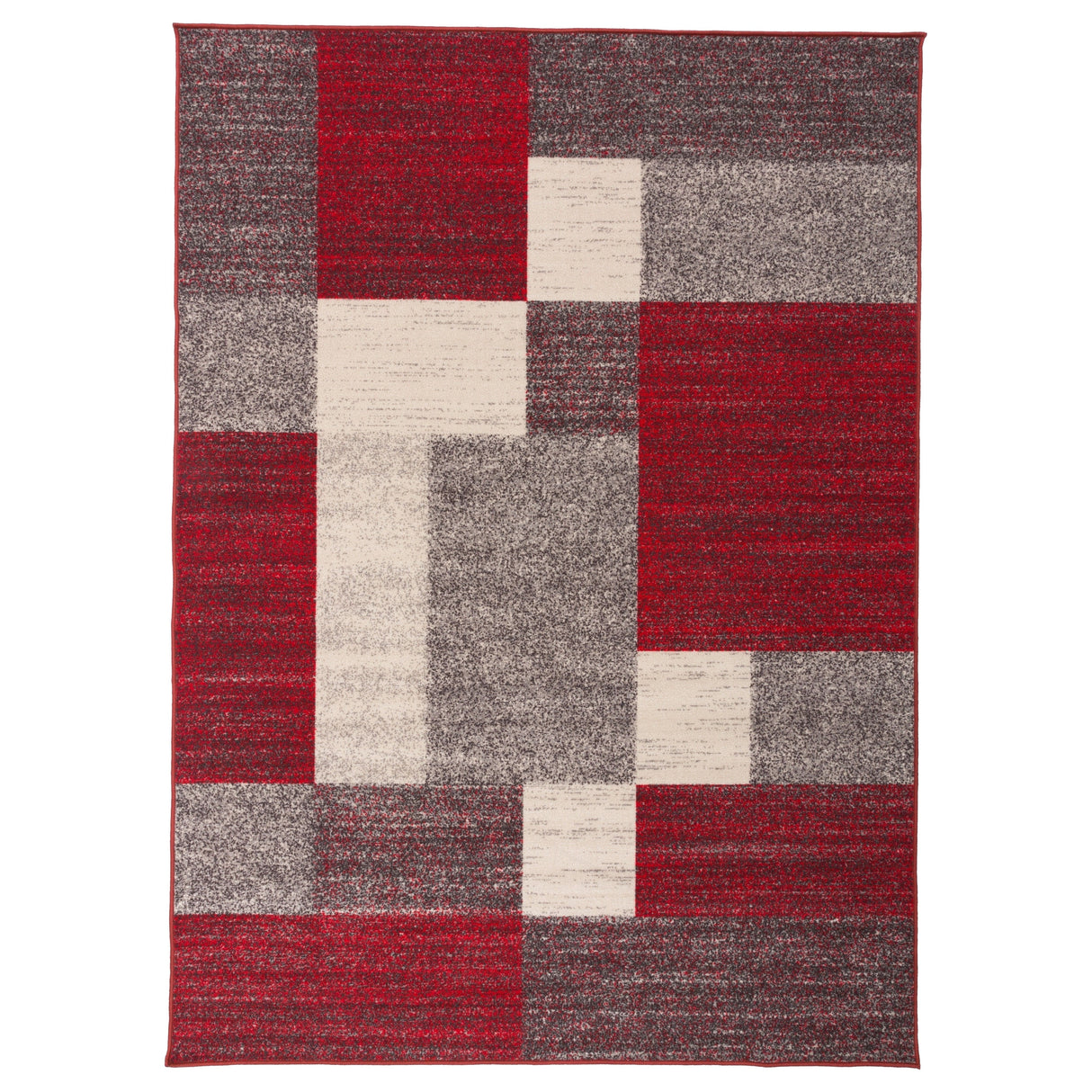 World Rug Gallery Modern Boxes Design Non-slip (Non-skid) Area Rug