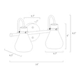 Nalia Modern Brass Gold Bathroom Vanity Light Linear Glass Wall Sconces for Powder Room