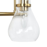 Nalia Modern Brass Gold Bathroom Vanity Light Linear Glass Wall Sconces for Powder Room
