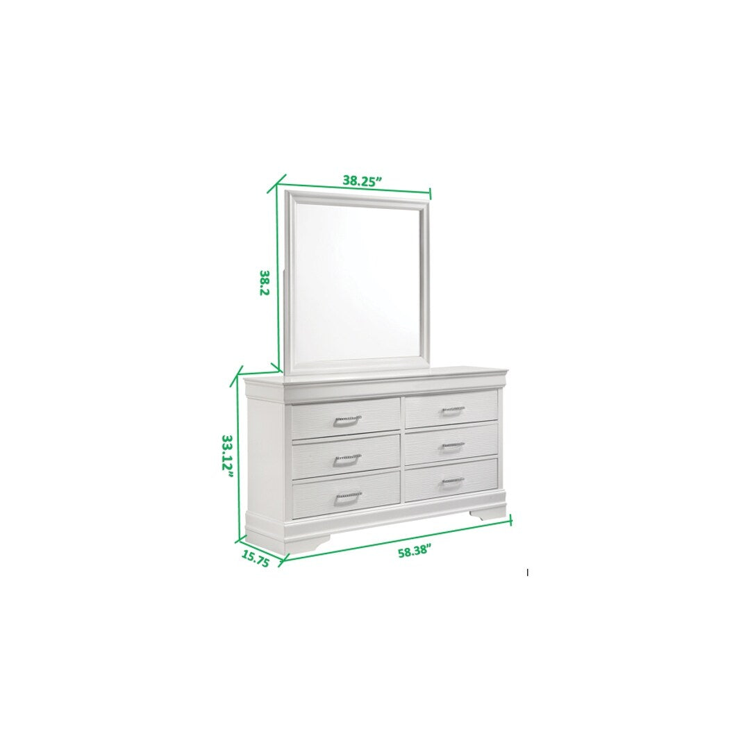 Modern Brooklyn 6 Drawer Dresser made with Wood