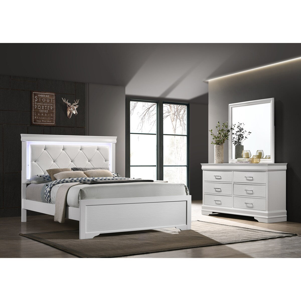 Modern Brooklyn 6 Drawer Dresser made with Wood