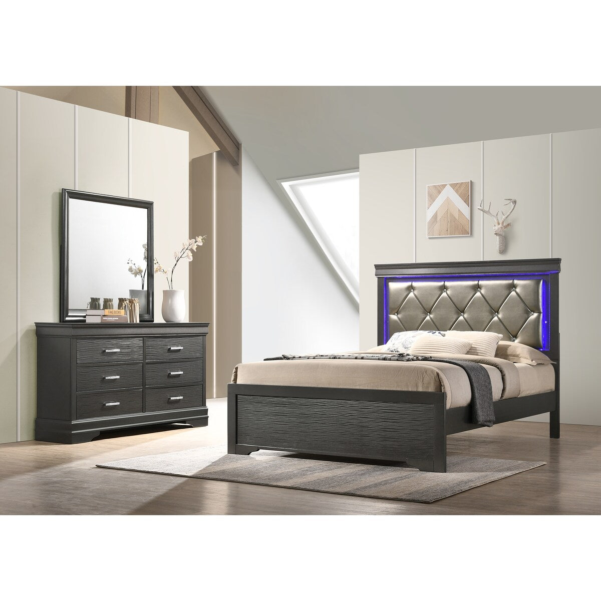 Modern Brooklyn 6 Drawer Dresser made with Wood