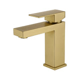 Modern Brushed Gold Single-handle Bathroom Sink Faucet