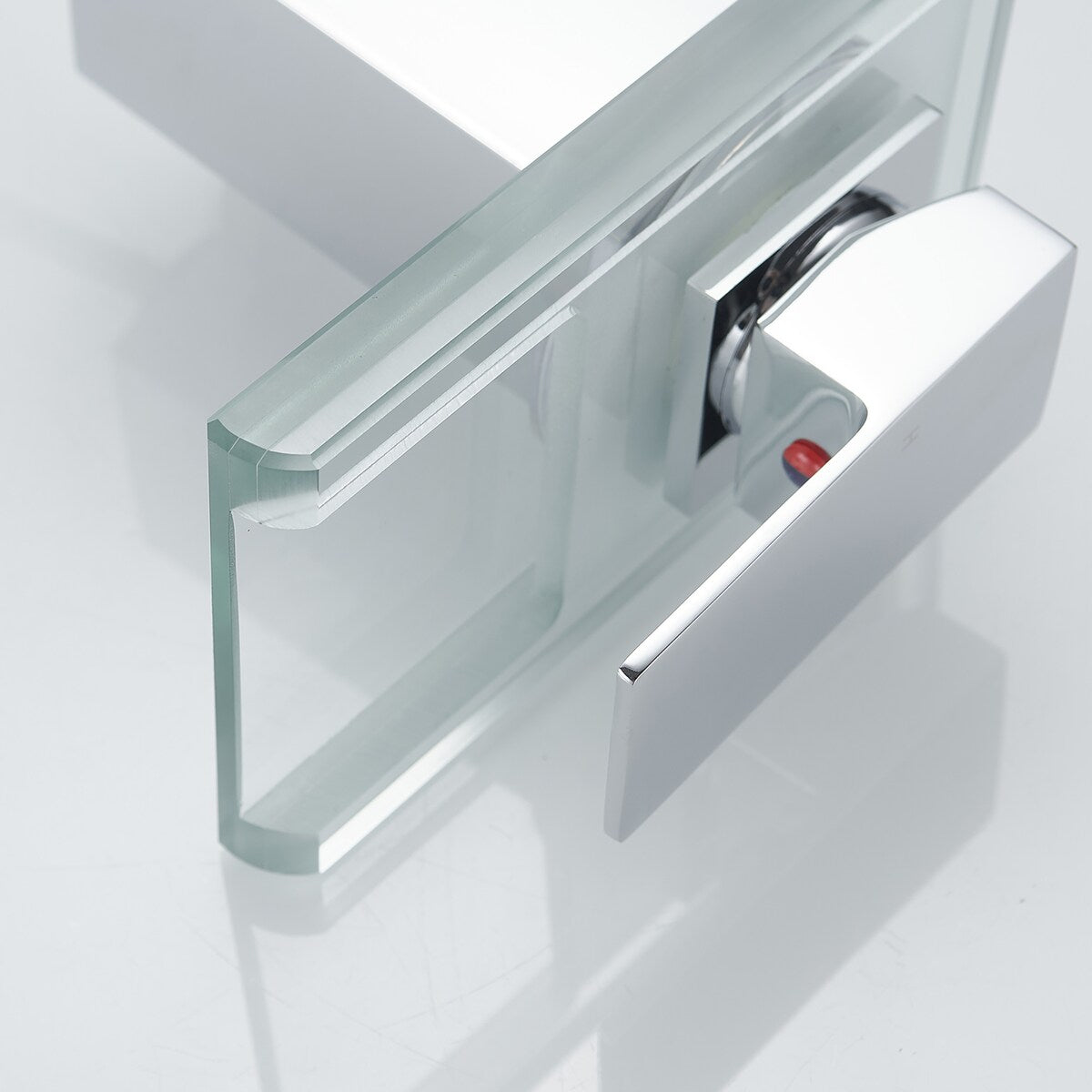 Modern Chrome Bathroom Basin Faucet with LED Light