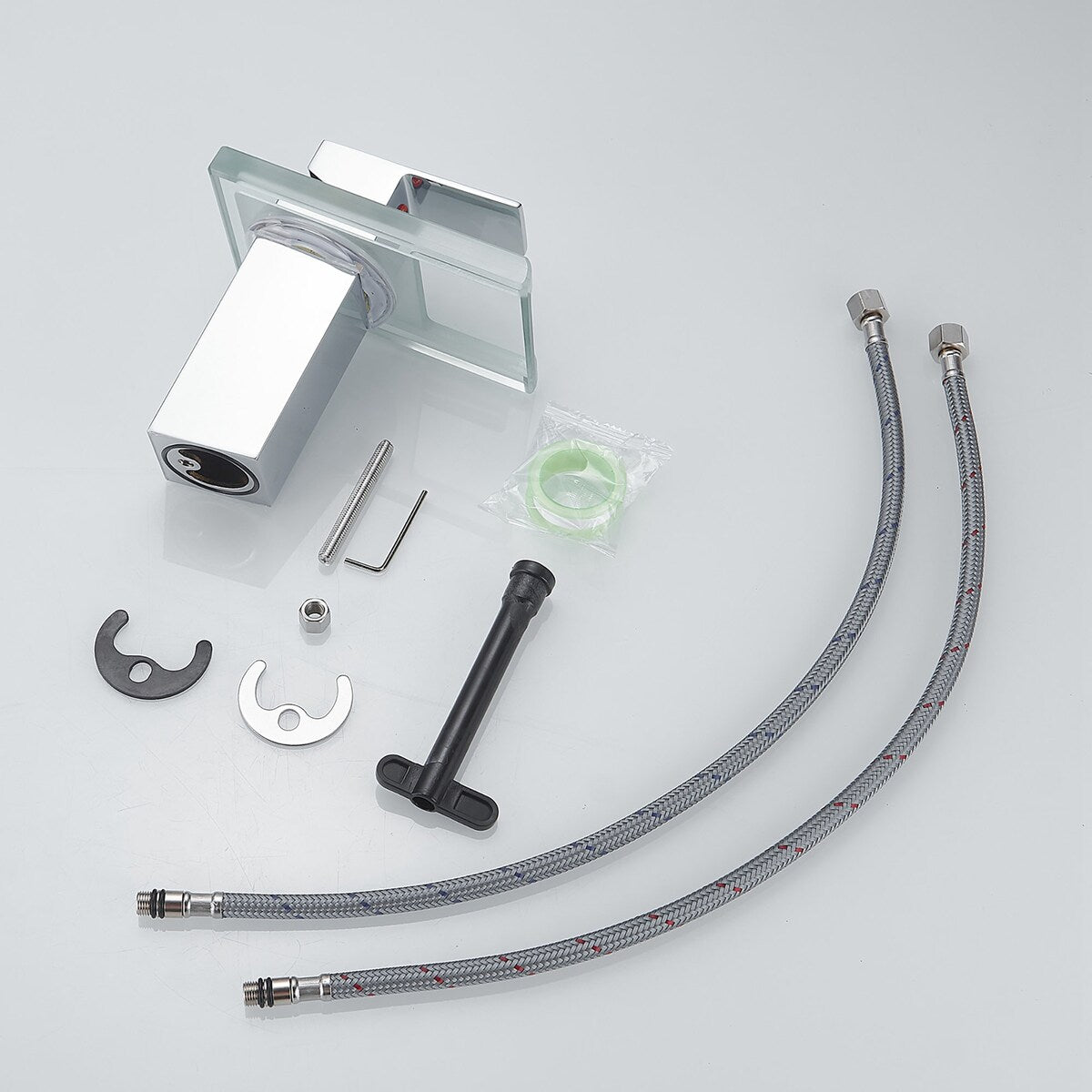 Modern Chrome Bathroom Basin Faucet with LED Light