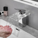 Modern Chrome Bathroom Basin Faucet with LED Light