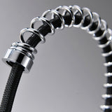Modern Brushed Nickel High Arc Pull-down Kitchen Sink Faucet with Sprayer