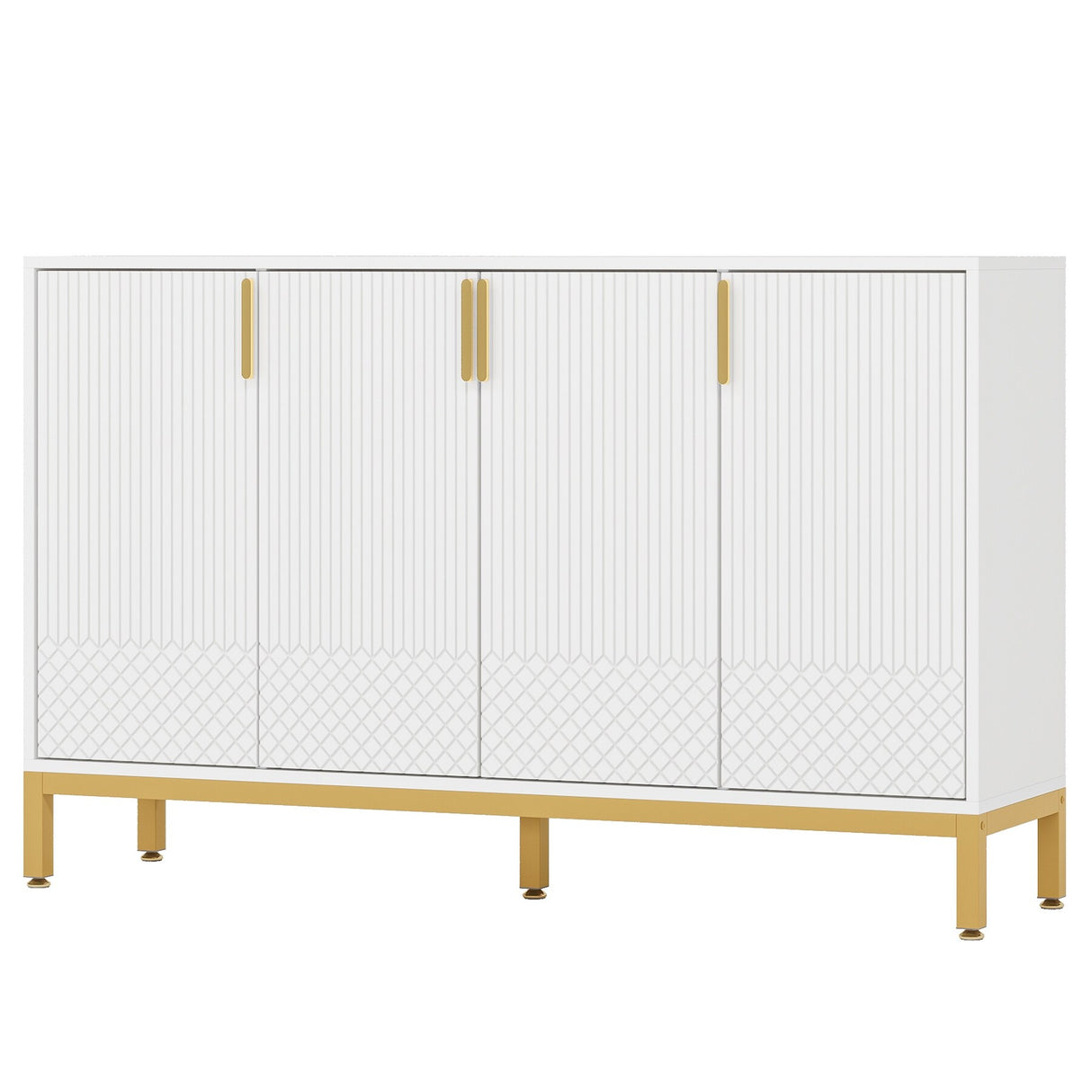 Modern Buffet Storage Cabinet, 55 Inch Sideboard Cabinet with Doors for Living Rom, Dining Room