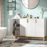 Modern Buffet Storage Cabinet, 55 Inch Sideboard Cabinet with Doors for Living Rom, Dining Room