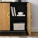 Modern Cabinets with Unique Design Doors with 4 Shelves