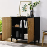 Modern Cabinets with Unique Design Doors with 4 Shelves