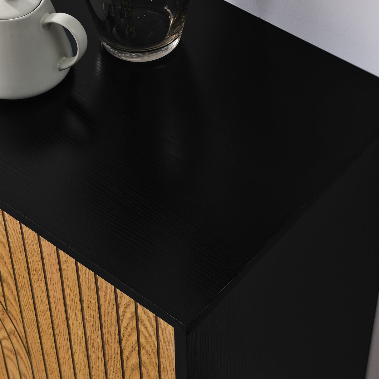 Modern Cabinets with Unique Design Doors with 4 Shelves