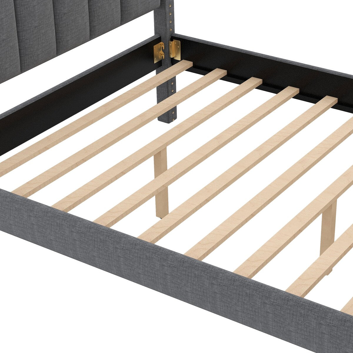 Modern Canopy Platform Bed, Headboard, Support Legs