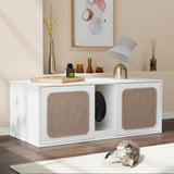 Modern Cat Litter Cat Enclosure,Washroom,Cabinet with two Large Rooms.